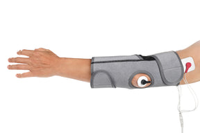 Glove, with embedded airbag, providing extension torque for finger extension during inflation
